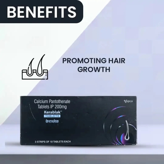 Kerablak Tablet for Hair Loss | Premature Greying of Hair