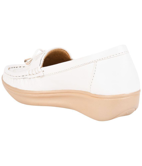 Shoetopia - White Women''s Loafers - None