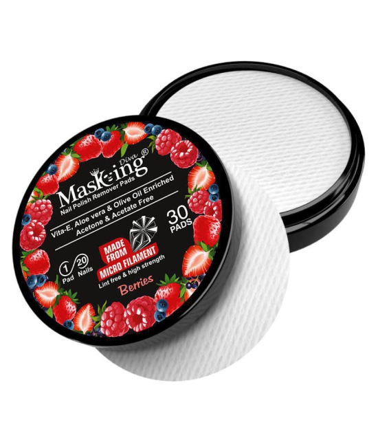 Masking Diva Berries & Night Blooming Nail Paint Remover Pads 40 mL Pack of 2