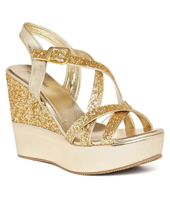 MARC LOIRE - Gold Womens Wedges Heels - 5