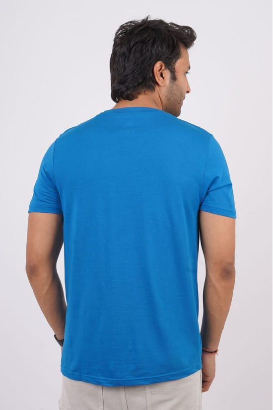 Men's Blue Saphire Pima Cotton Crew Neck