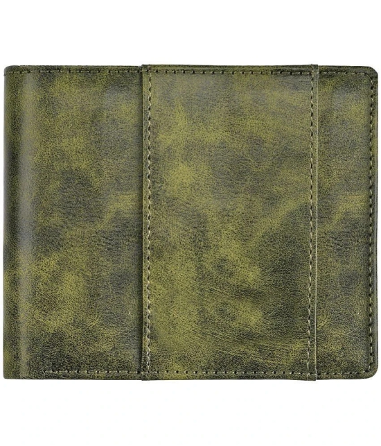 GEEO - Green Faux Leather Mens Two Fold Wallet ( Pack of 1 ) - Green