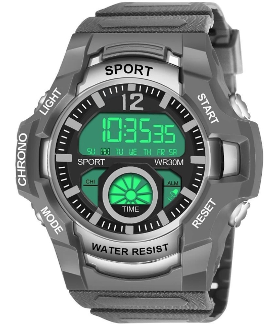 Hala Light Grey Resin Digital Mens Watch