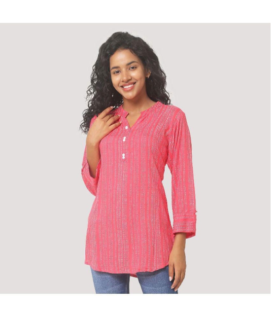 PPTHEFASHIONHUB - Pink Rayon Women's Regular Top ( Pack of 1 ) - None