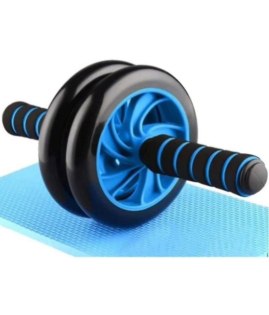 Abs Crossfit Roller Set with Knee Mat for Gym Workout & Fitness Exercise (Pack of 1) - FREE SIZE