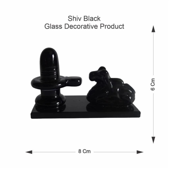 THE ALLCHEMY Glass Black Shiv, Gifting Shiv Statue (Black)