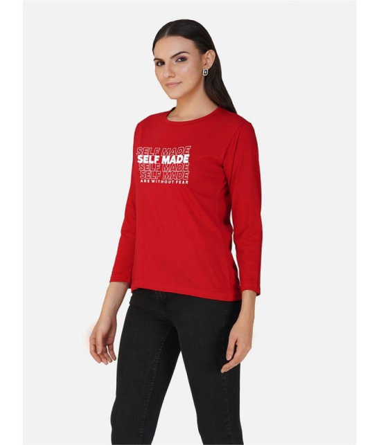 CHOZI - Red Cotton Regular Fit Womens T-Shirt ( Pack of 1 ) - None