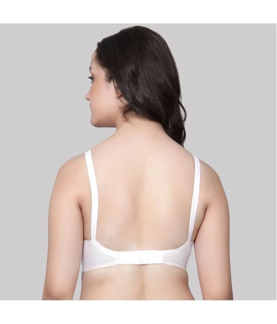 AIMLY White Cotton Non Padded Womens Everyday Bra ( Pack of 3 ) - None