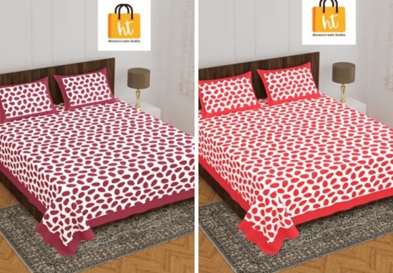 Bedsheet  Adda -100% Pure Cotton Jaipuri Printed Double Bedsheet-124