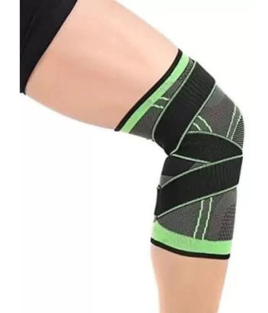 Knee Cap Support with adjustable straps for Pain Relief Knee Support for Injury Recovery, Meniscus Running, Sports, Workout, Pack of 1 - Green