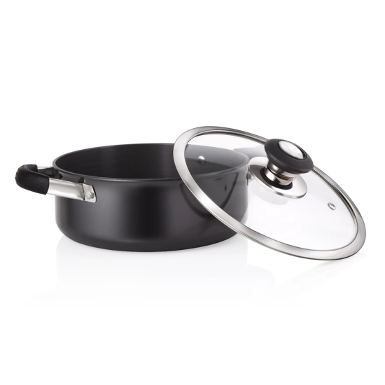 Premier Trendy Black Casserole with Glass Lid