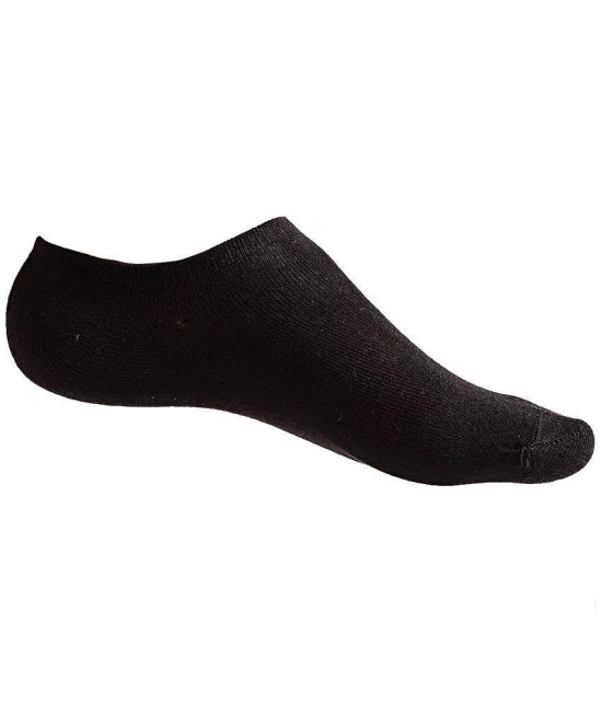 Texlon - Black Cotton Men's No Show Socks ( Pack of 5 ) - Black