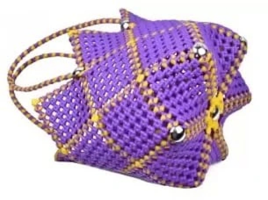 Purple and Yellow Handbag