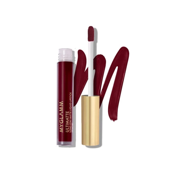 MyGlamm Ultimatte Long-Stay Matte Liquid Lipstick  - Wine Babe (Deep Wine Shade) | Long Lasting, Waterproof Liquid Lipstick