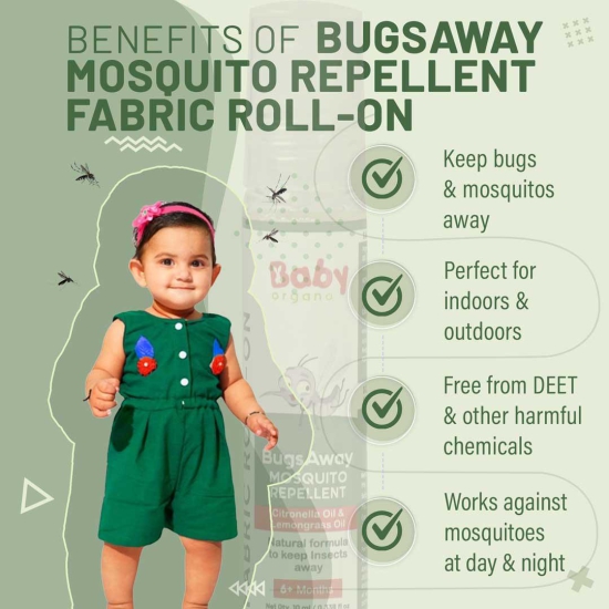 BabyOrgano - BugsAway Mosquito Repellent Fabric Roll-On  - 9ml