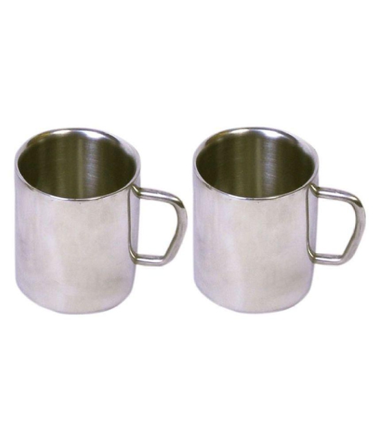 Dynore Steel Small Sober cup Tea Cup 2 Pcs 180 ml - Steel