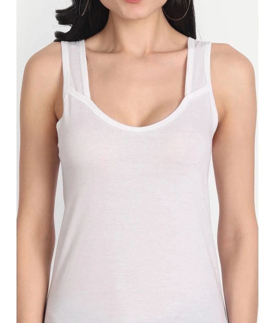 AIMLY Cotton Tanks - White Single - None