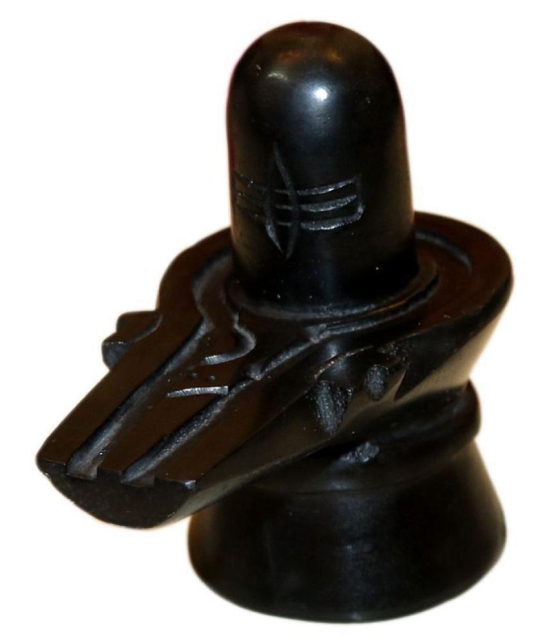 Bansiwal Shivling Murti Idol Marble Shiva, Black Decorative Showpiece - 8.8 cm (Marble, Black)