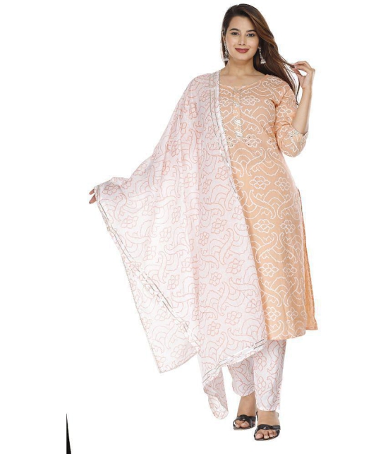 JC4U Pink Cotton Kurti With Pants - Stitched Suit Single - None