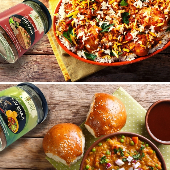 Artisanal Biryani Masala & Artisanal Pav Bhaji Masala Combo (75Gms x2)