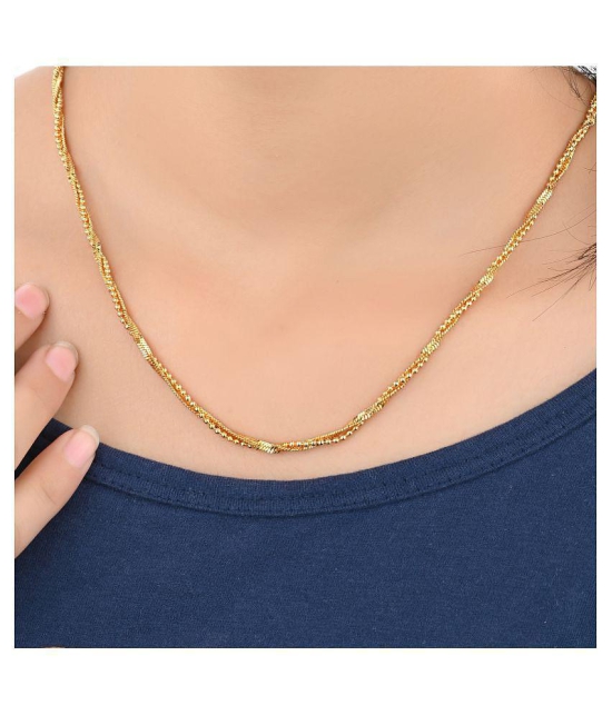 AanyaCentric Gold Plated Golden Alloy Chain Mala for Women and Girls - Golden