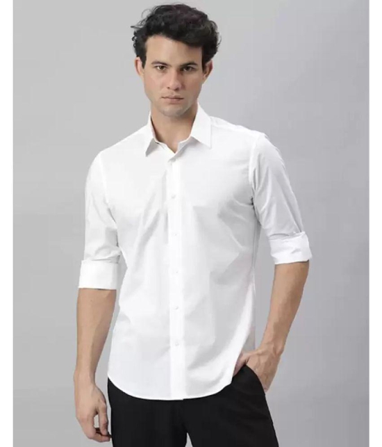 liferoads - White 100% Cotton Slim Fit Men's Casual Shirt ( Pack of 1 ) - None