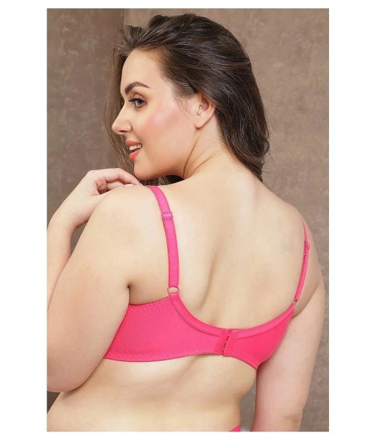 Clovia Cotton Everyday Bra - Pink - 32E