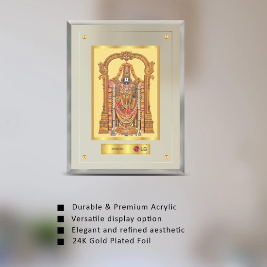 24K Gold Plated Balaji Customized Photo Frame For Corporate Gifting