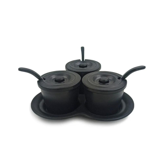 SUPERWARE, Trio Sauce Set - MATTE BLACK | Set Of 10 Pcs.