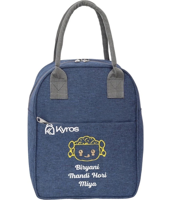 Kyros Blue Polyester Lunch Bag Pack of 1 - Blue