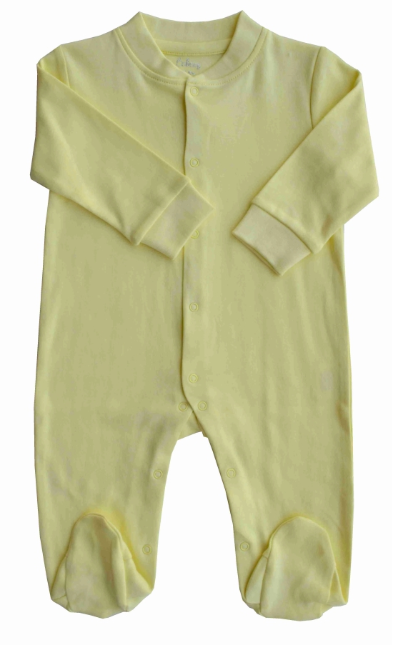 Yellow Full Sleeper/Romper with Feet (100% Cotton)