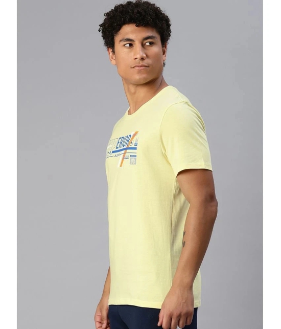 Alcis Yellow Cotton Regular Fit Mens Sports T-Shirt ( Pack of 1 ) - None