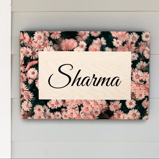 Flower Pattern Name Plate-14x11 Inch