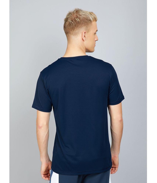 Technosport Indigo Polyester Slim Fit Men's Sports T-Shirt ( Pack of 1 ) - None