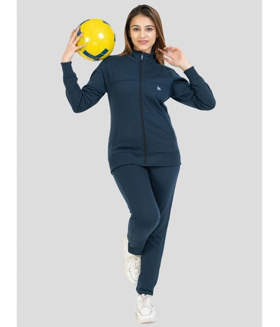 YHA Blue Fleece Solid Tracksuit - Pack of 1 - None