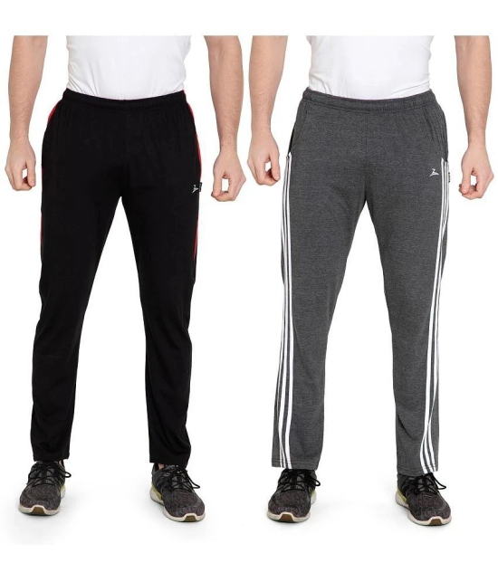 Zeffit - Multicolor Cotton Blend Mens Sports Trackpants ( Pack of 2 ) - M