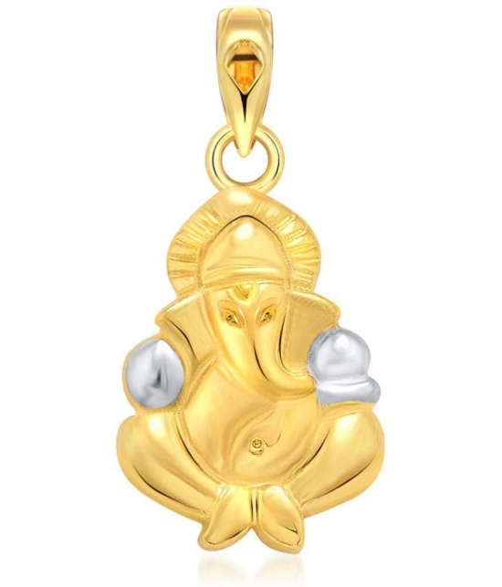 Vighnaharta Bhalchandra Gold Alloy Pendant For Men - None