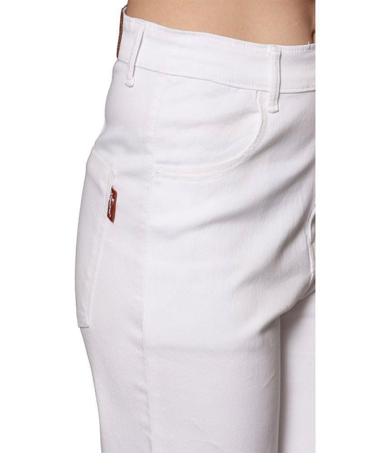 AngelFab - White Denim Flared Women''s Jeans ( Pack of 1 ) - None