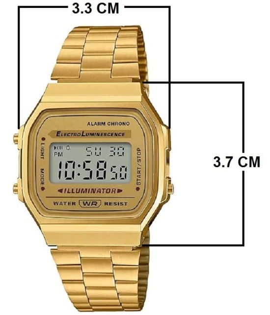 Newman Gold Metal Digital Mens Watch