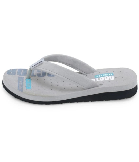 DOCTOR EXTRA SOFT - Dark Grey Womens Thong Flip Flop - None