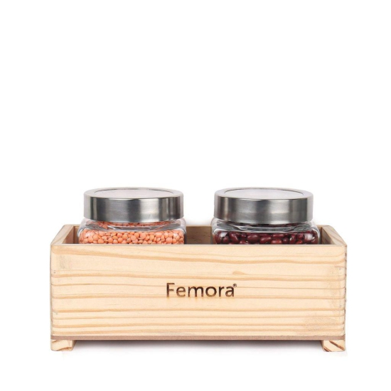 Femora Jars with Wooden Tray