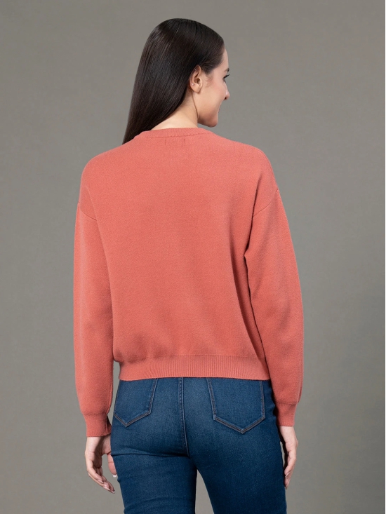 RedTape Round Neck Solid Sweater for Women |  Everyday Comfort