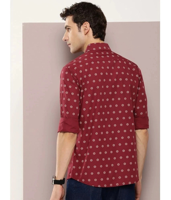 Dillinger 100% Cotton Regular Fit Printed Full Sleeves Mens Casual Shirt - Maroon ( Pack of 1 ) - None