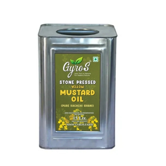 Stone Pressed Yellow Mustard Oil-15 L Tin