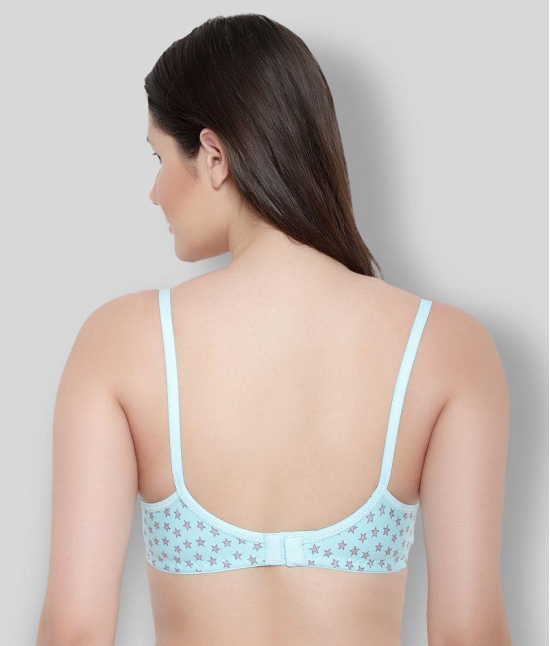 KYODO - Blue Cotton Lightly Padded Women's Everyday Bra ( Pack of 1 ) - 30B