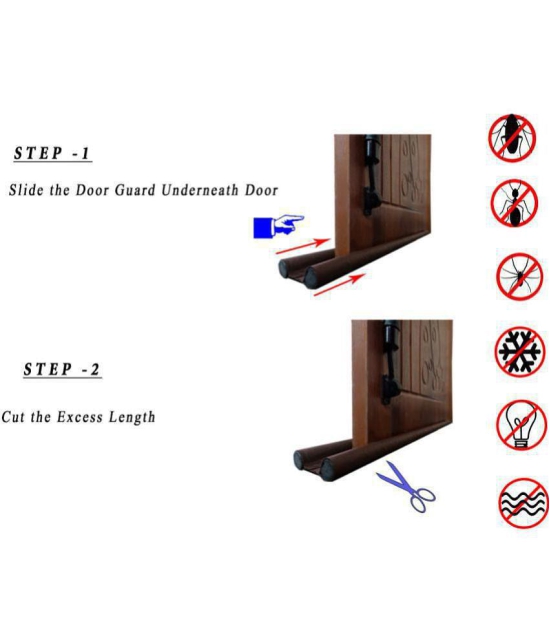 Door Seal Guard Gap Filler for Door Bottom Seal Strip | Door Stoppers | Door Seal | Door Closers | Sound Proof | Reduce Dust | Pest Protector | Water Proof Brown, 36 inch (Pack of 1)