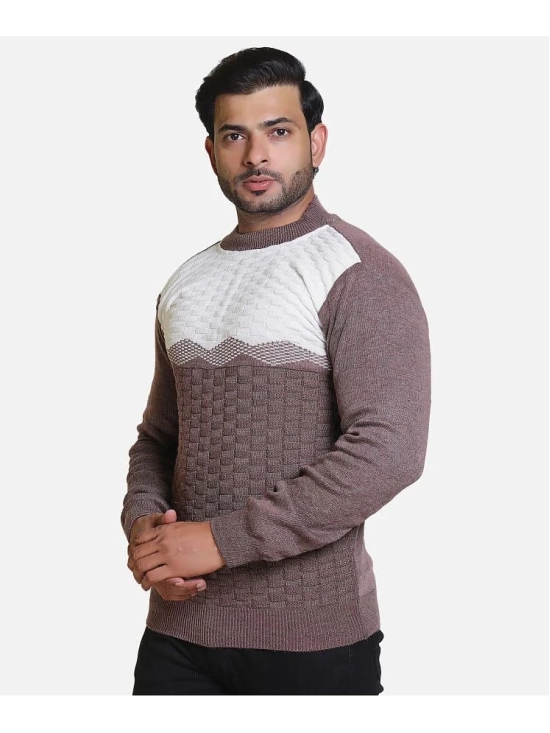 HeteShe Cotton Round Neck Mens Full Sleeves Pullover Sweater - Dark Grey ( Pack of 1 ) - None