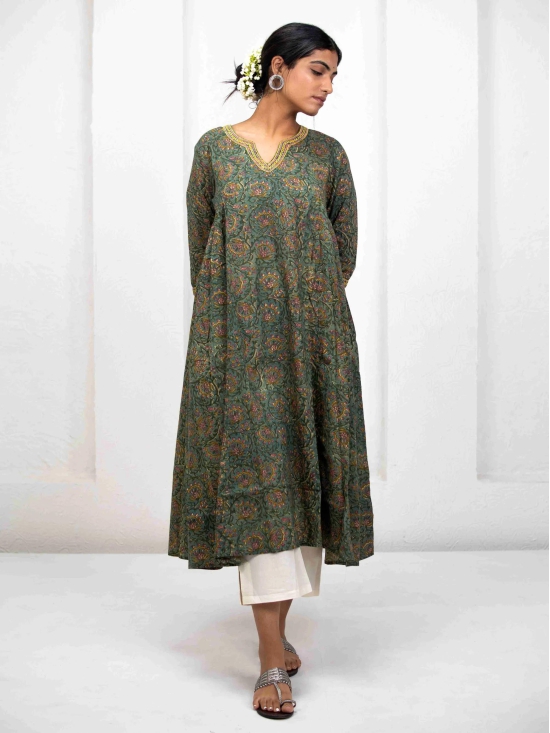 Seher Pista Gathered Kurti-XL