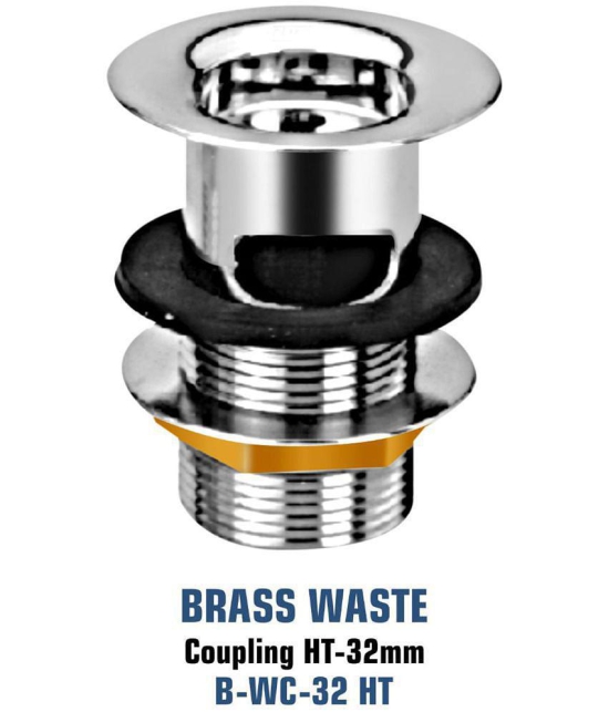 Sanjay Chilly Brass Half Thread Waste Coupling for Wash Basin, Drain Outlet with Chrome Finished