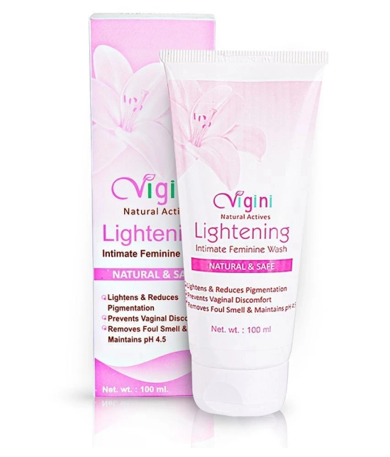 Vigini Vag-inal Lightening HygieneV-Wash +Shea/Cocoa butter Firming Cream Cleanser 100 mL Pack of 2